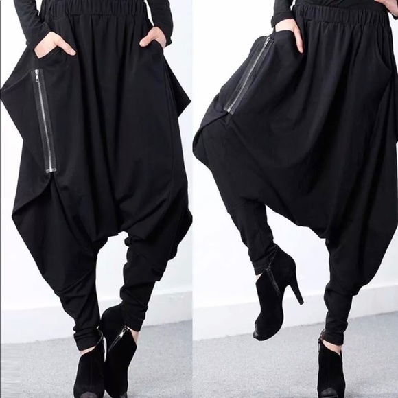 Harem Pants Drape oversized crotch Hip Hop Pants - Picture 2 of 3